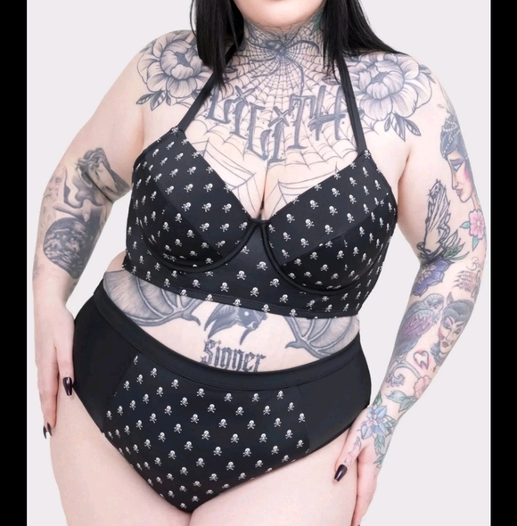 Killstar Black Skull Bikini Bottom - Picture 7 of 7